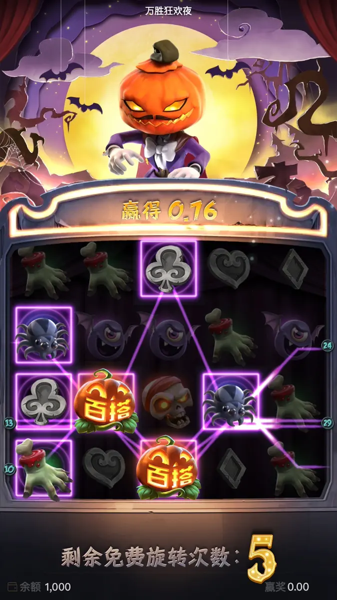 萬勝狂歡夜 Mr. Hallow-Jackpot! 遊戲介紹 - 免費旋轉畫面