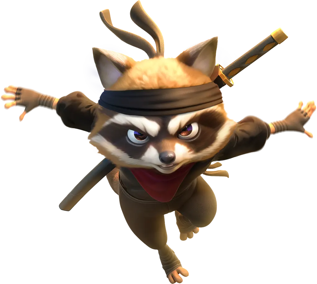 忍者小浣熊 (Ninja Raccoon Frenzy) 遊戲介紹 | PG SOFT - 角色素材