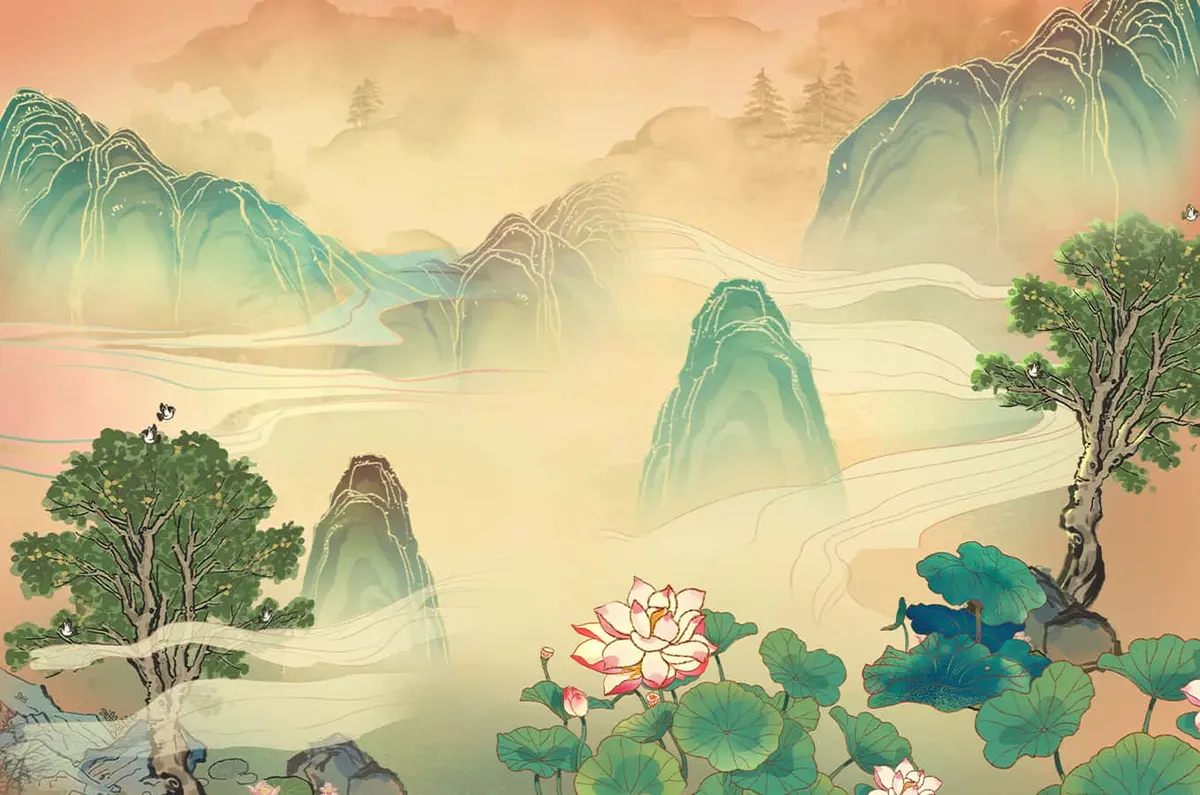 江山美景圖 (Oriental Prosperity) — PG SOFT 遊戲介紹 - 橫向背景